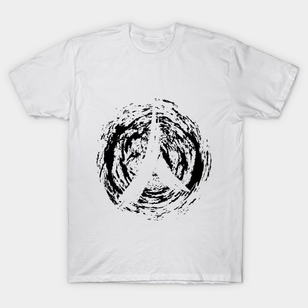 Human Kanji Swirl T-Shirt by Yvonne